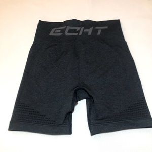 ECHT Arise Series Women's Stretch Bike Shorts Gym High Waist SizeS Charcoal Gray